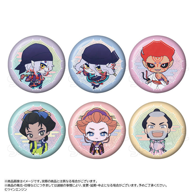 『劇場版モノノ怪 第二章 火鼠』トレーディングマット缶バッジ(薬売り・神儀・時田フキ・大友ボタン・坂下)